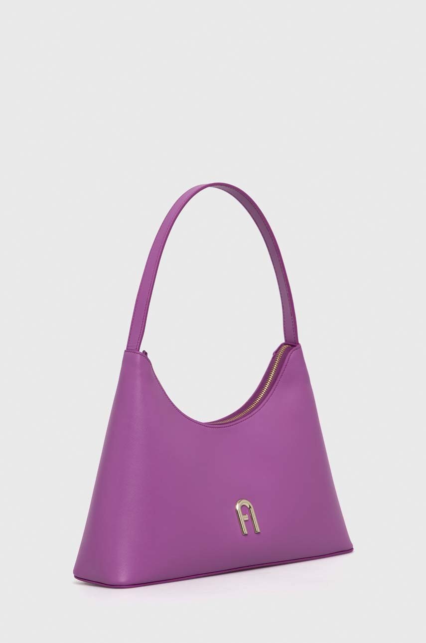 

Кожаная сумочка Furla цвет фиолетовый