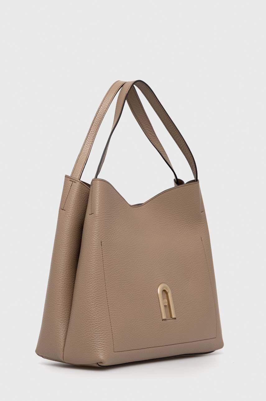 

Кожаная сумочка Furla Primula цвет серый
