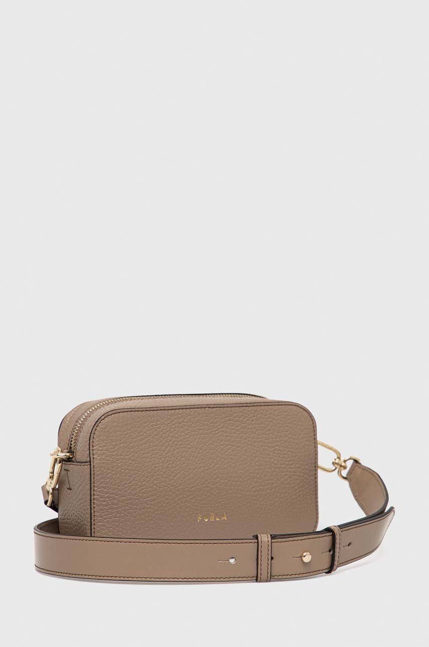 

Кожаная сумочка Furla Primula цвет бежевый