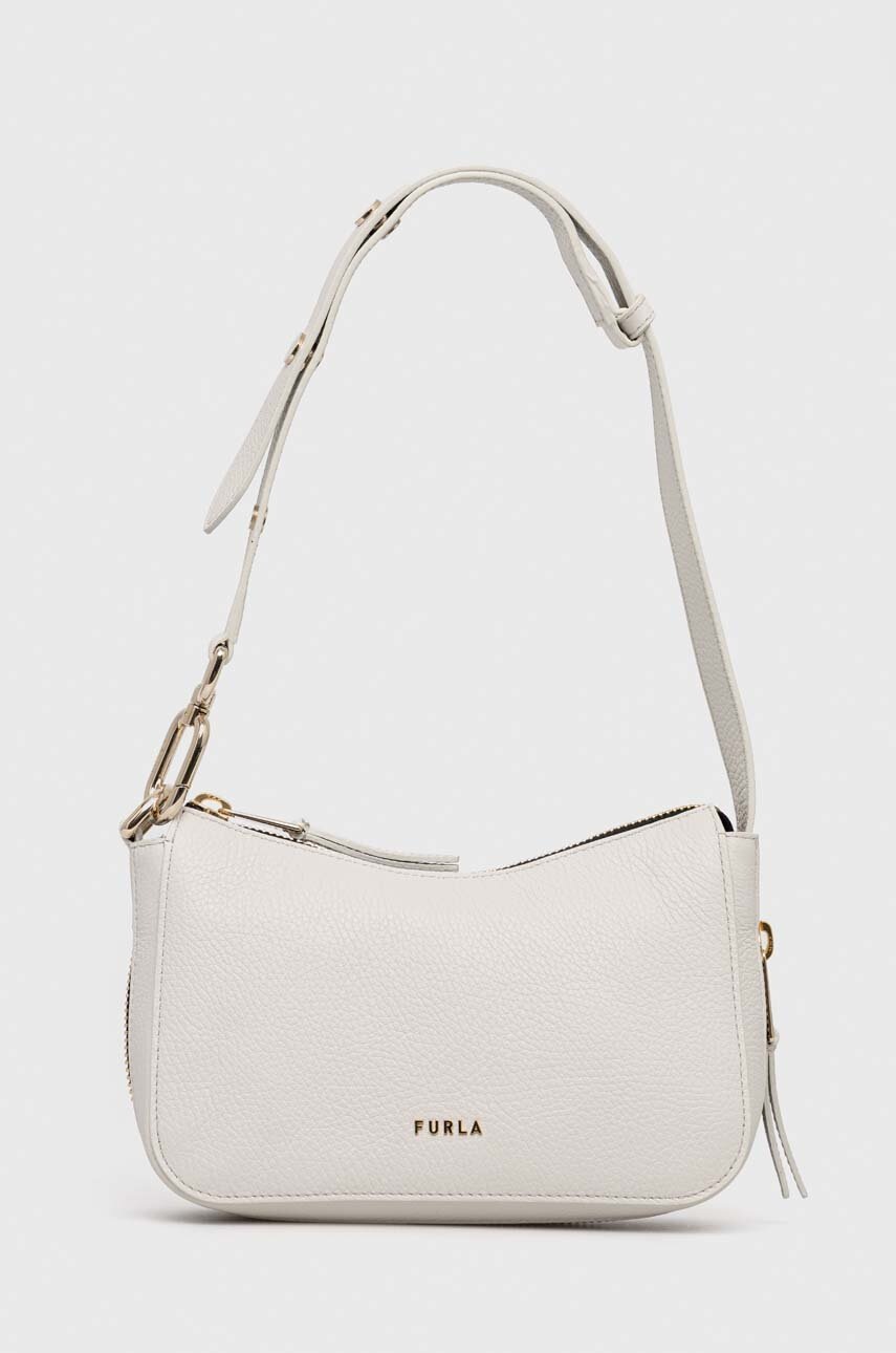 

Шкіряна сумочка Furla Vitello колір білий
