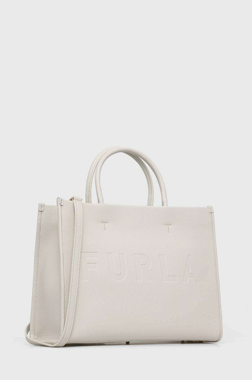 

Шкіряна сумочка Furla колір білий