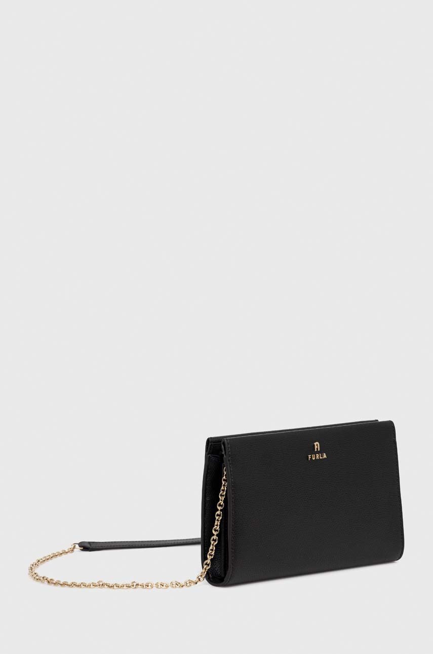 

кожаная сумка Furla camelia цвет чёрный
