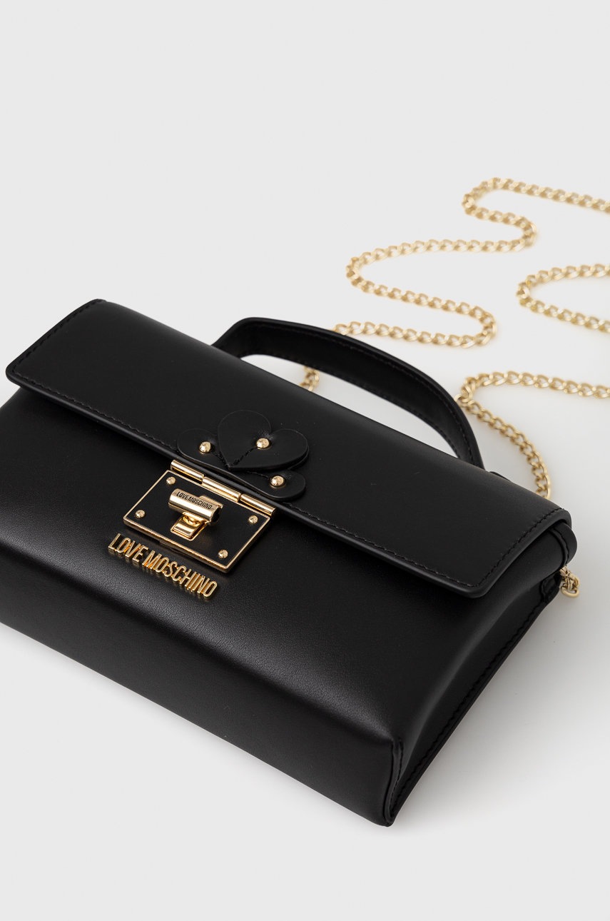 

Кожаная сумочка Love Moschino цвет чёрный