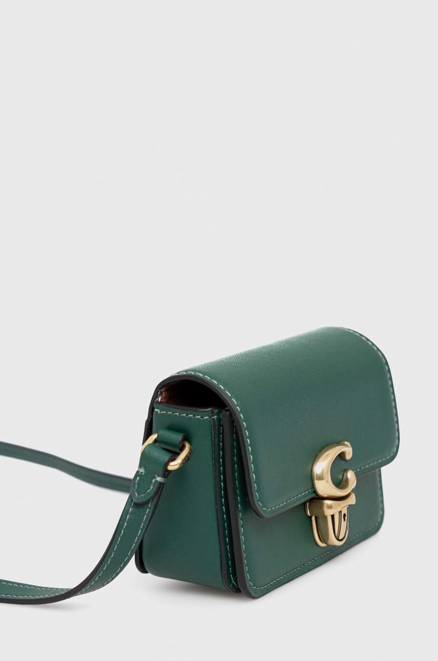 

Кожаная сумочка Coach цвет зелёный