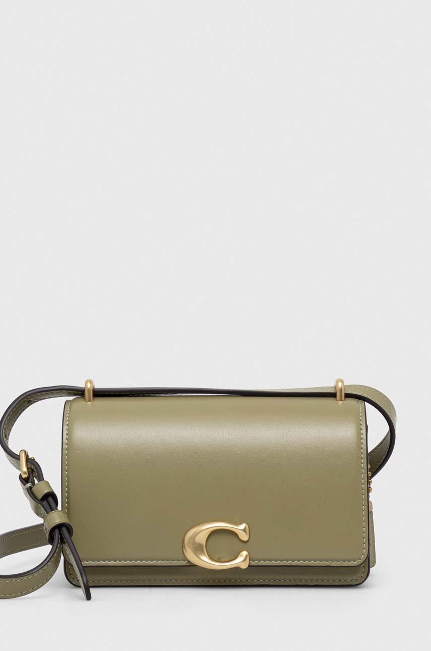 Coach poseta de piele Bandit Crossbody culoarea verde