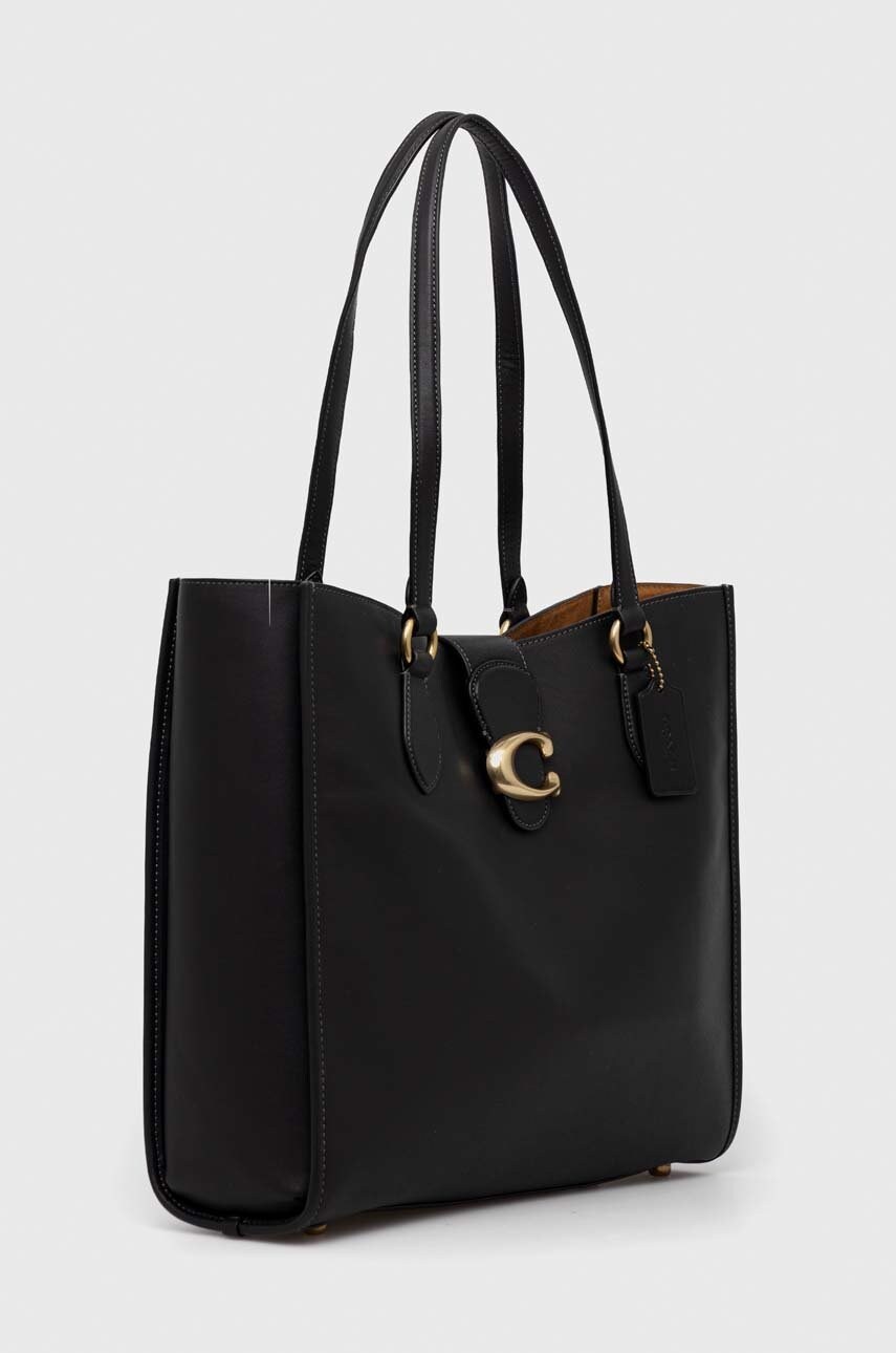 

Кожаная сумочка Coach цвет чёрный