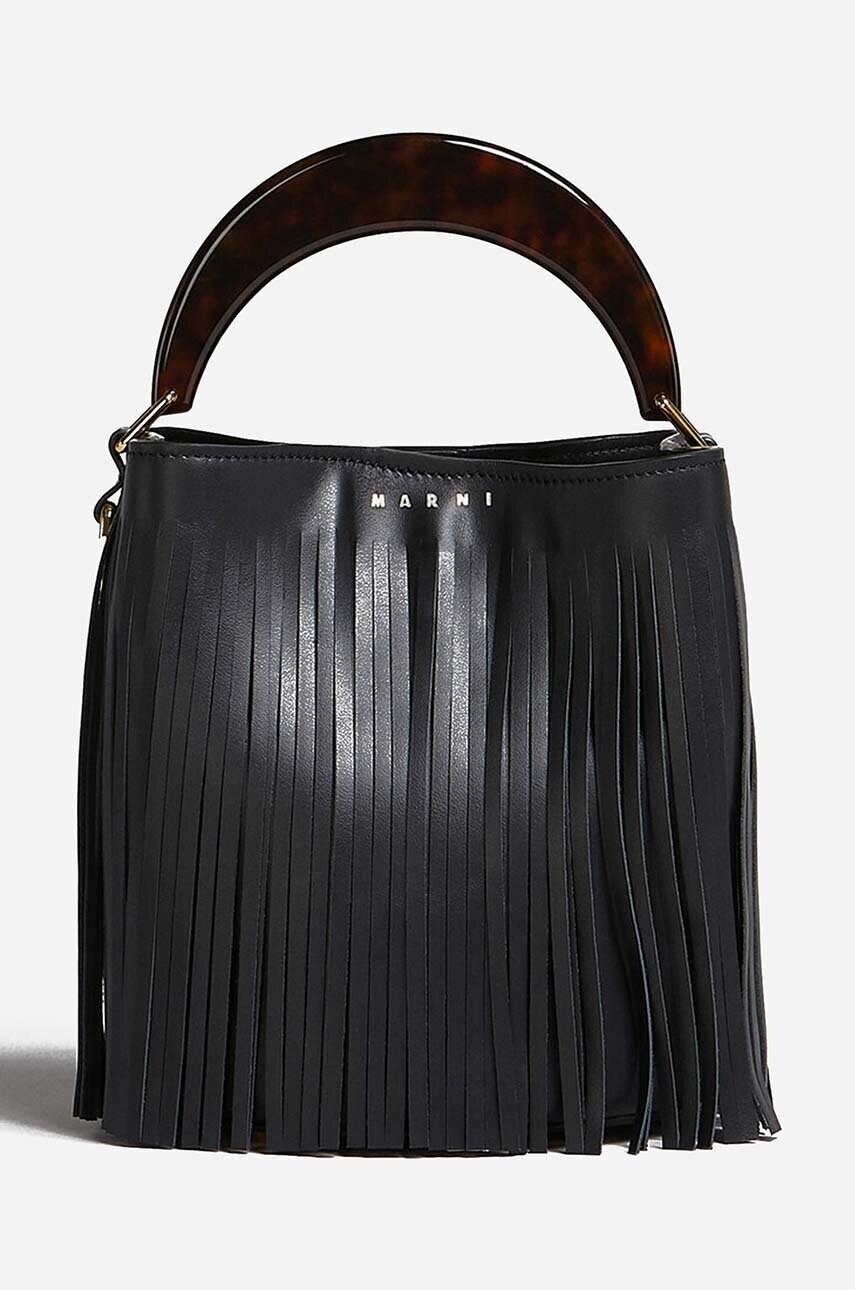 Marni poșetă de piele culoarea negru SCMPU09TL9.LV589.ZO280-black