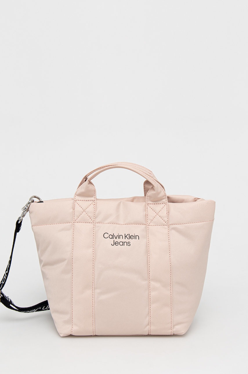 

Чанта Calvin Klein Jeans в розово, Розов