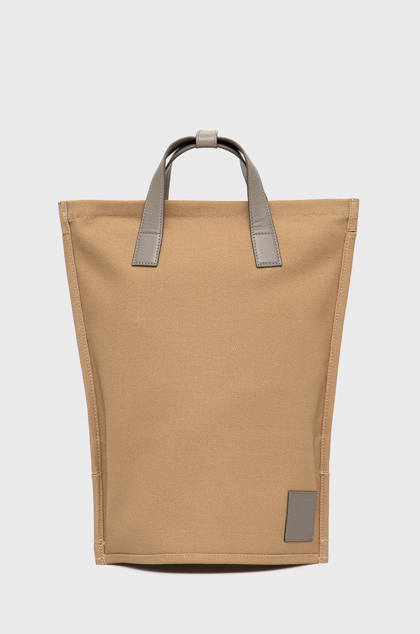 Tiger of sweden rucsac barbati, culoarea bej, mare, cu imprimeu