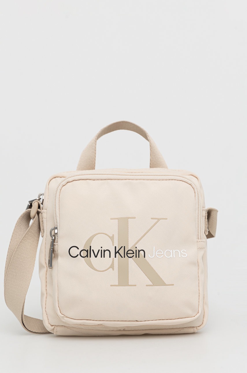 

Чанта през рамо Calvin Klein Jeans в бежово, Бежов