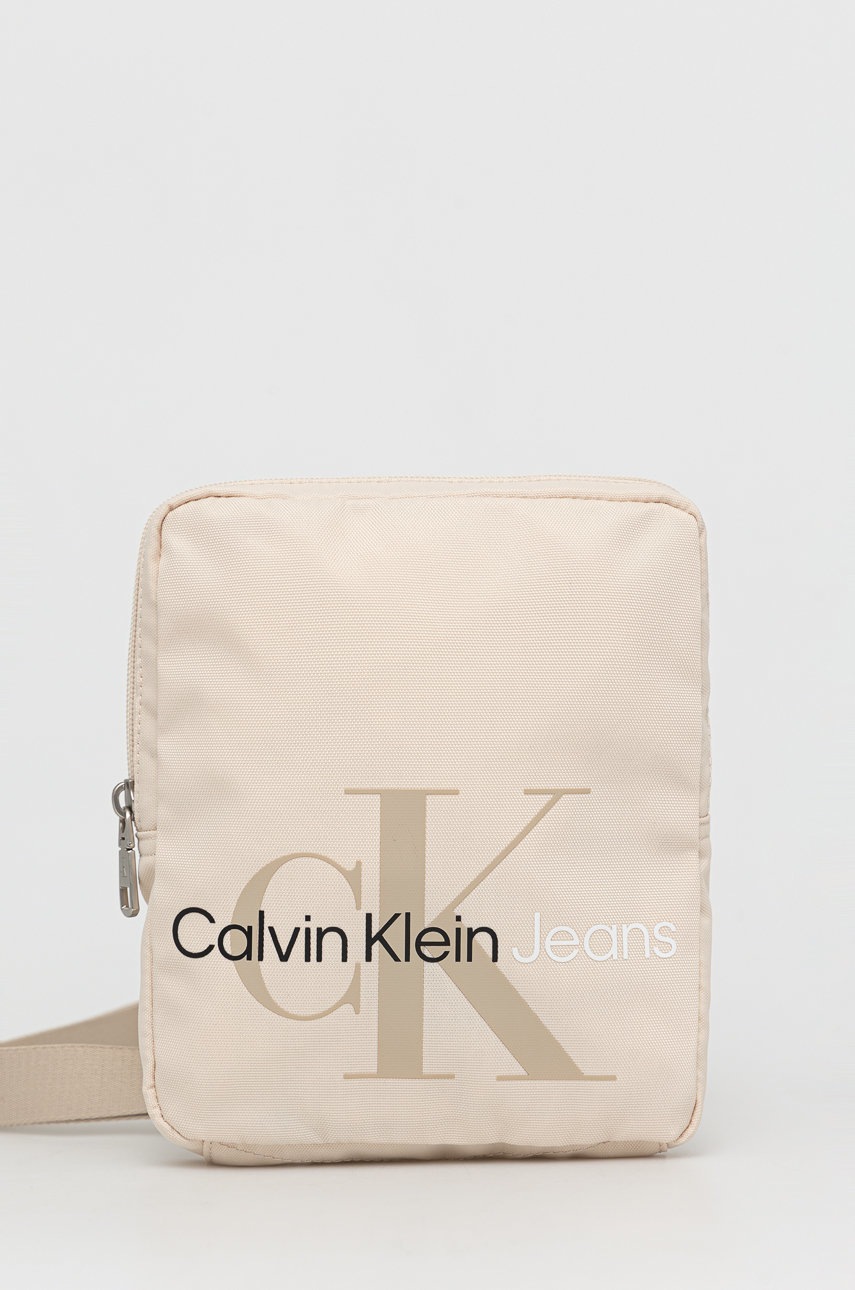 

Чанта през рамо Calvin Klein Jeans в бежово, Бежов