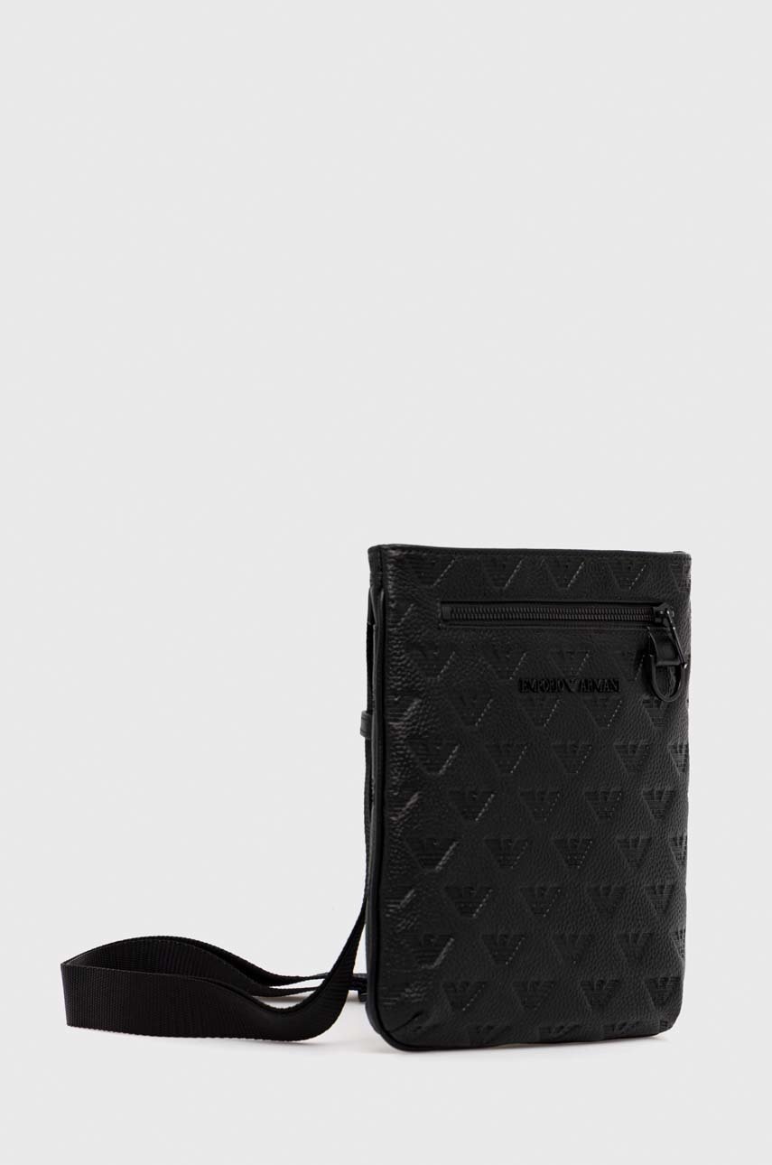

кожаная сумка Emporio Armani цвет чёрный