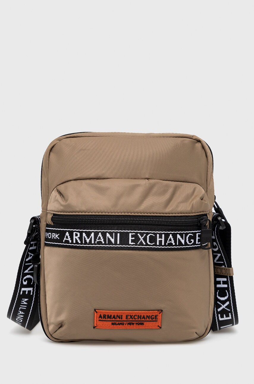 

Чанта през рамо Armani Exchange в бежово, Бежов