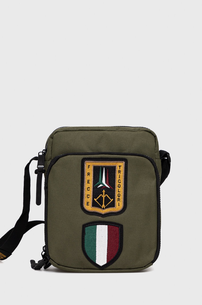 Aeronautica militare borseta barbati, culoarea verde