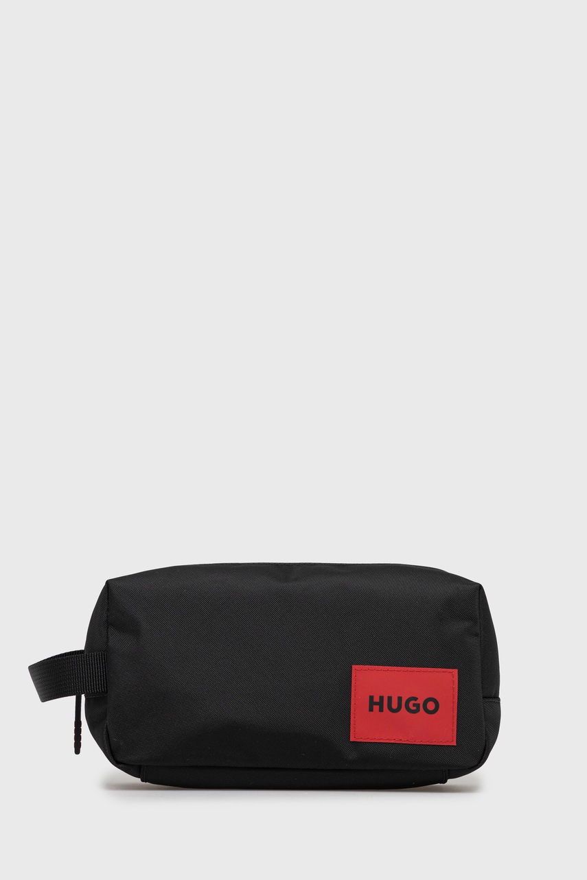 

Козметична чанта HUGO в черно, Черен