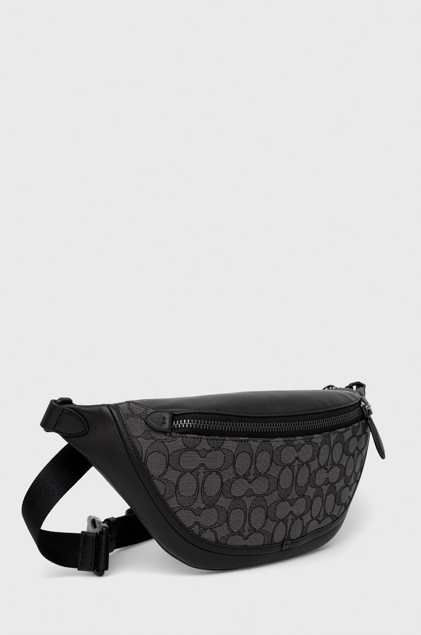 

Шкіряна сумка на пояс Coach колір чорний