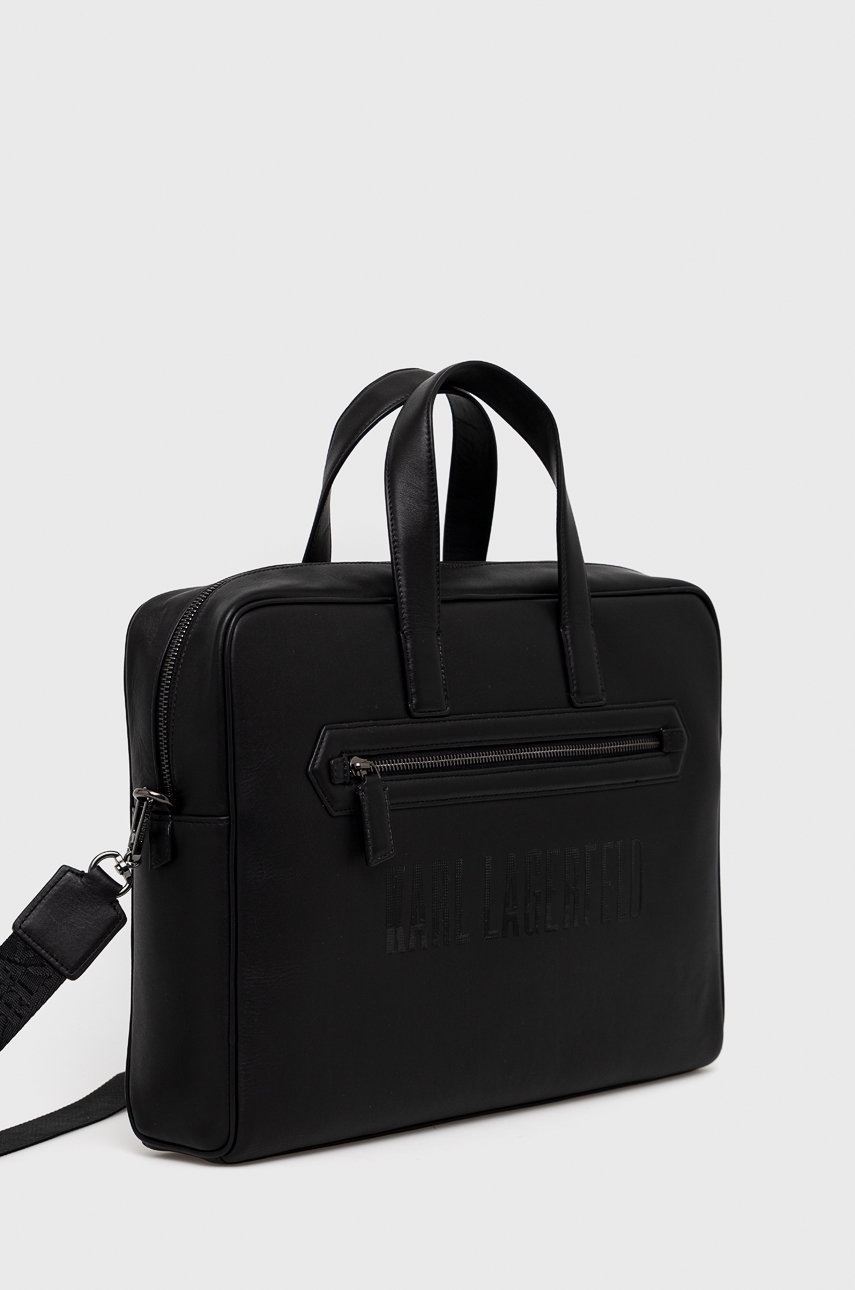 

Шкіряна сумка Karl Lagerfeld колір чорний