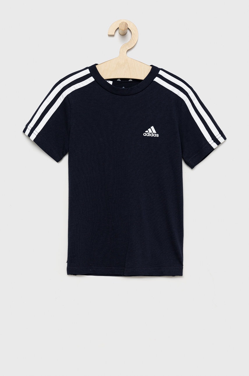 

Детска памучна тениска adidas GS4316 в тъмносиньо с изчистен дизайн, Тъмносин