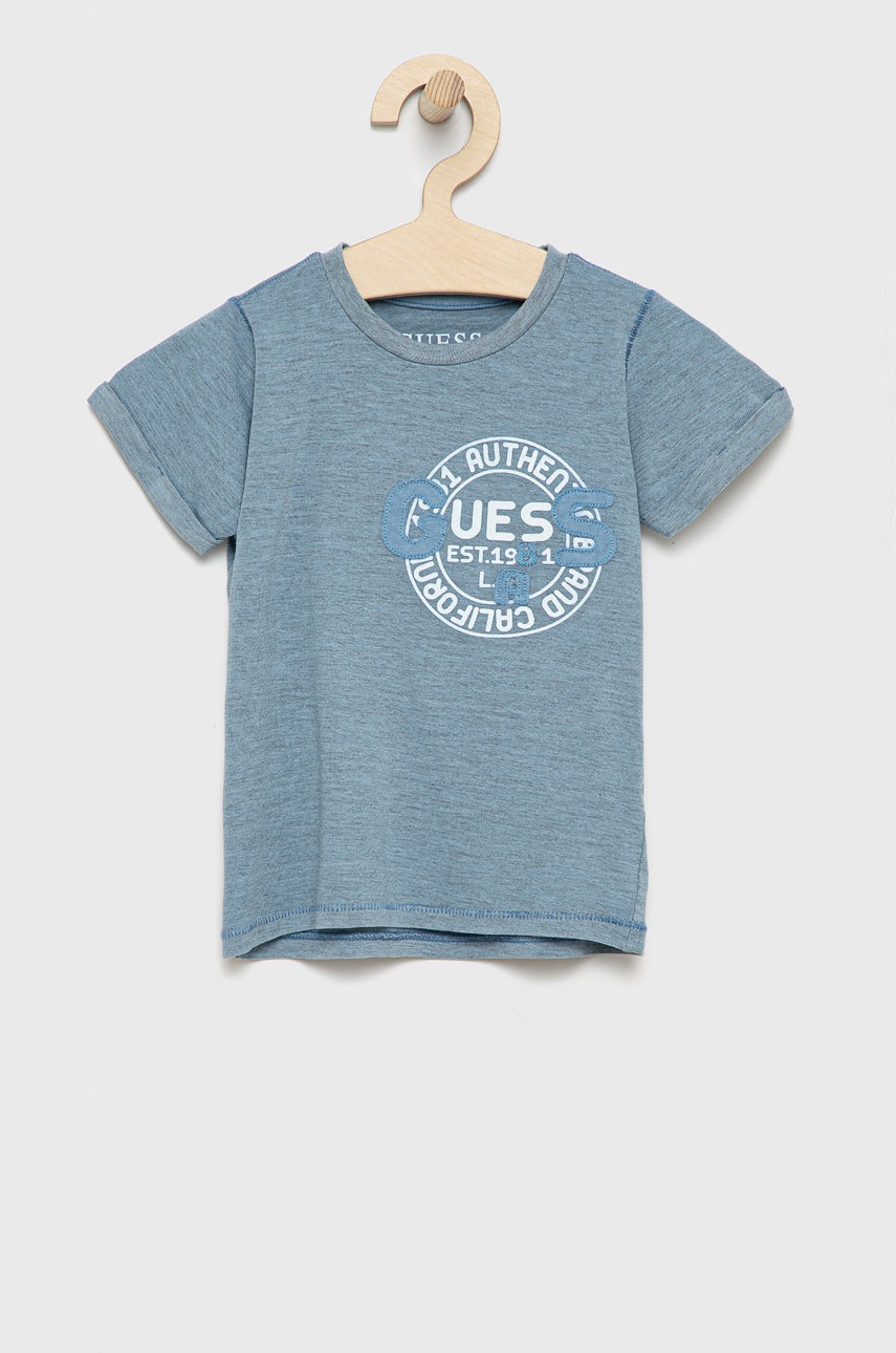 

Детска тениска Guess с апликация, Син