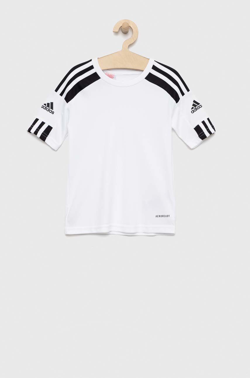 Adidas Performance tricou copii culoarea alb, cu imprimeu