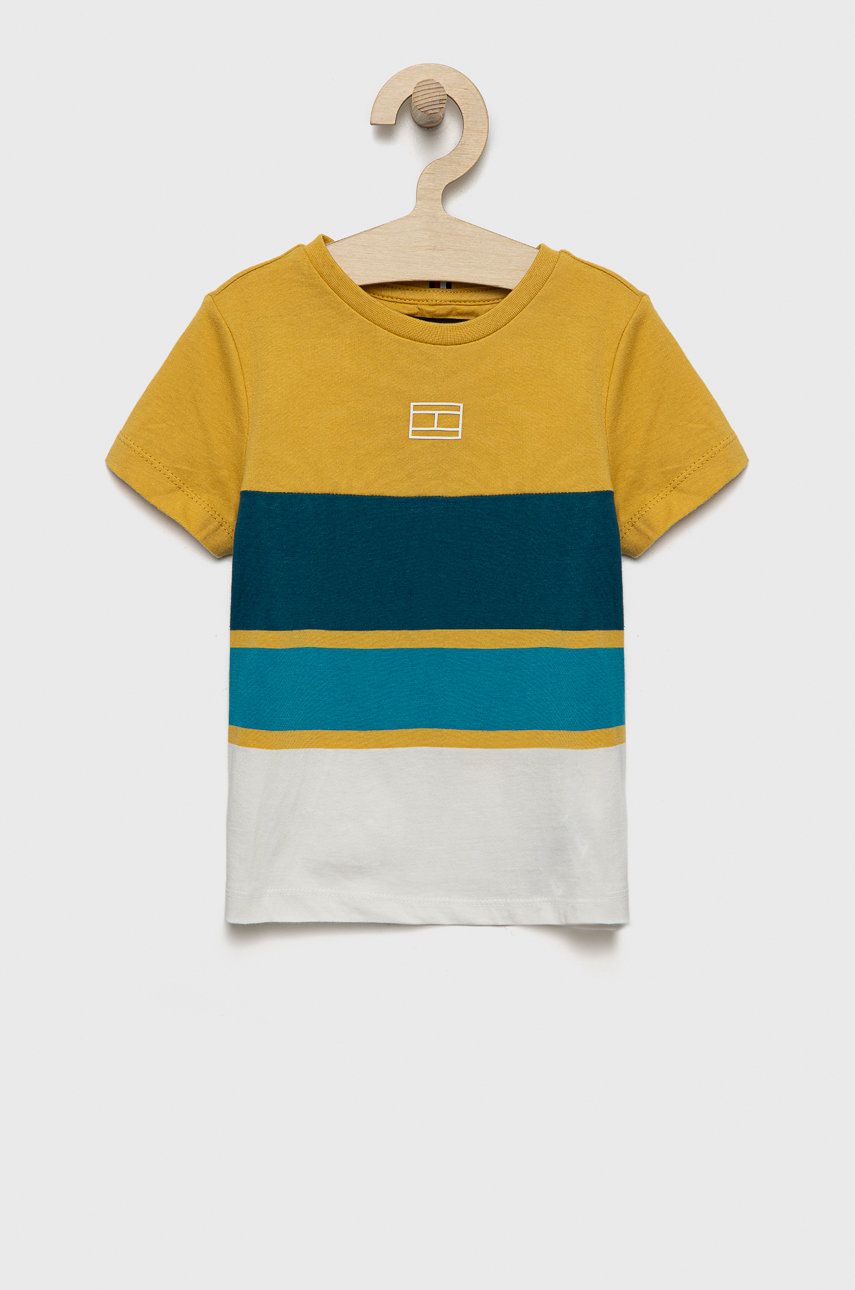 Tommy Hilfiger t-shirt bawełniany dziecięcy wzorzysty