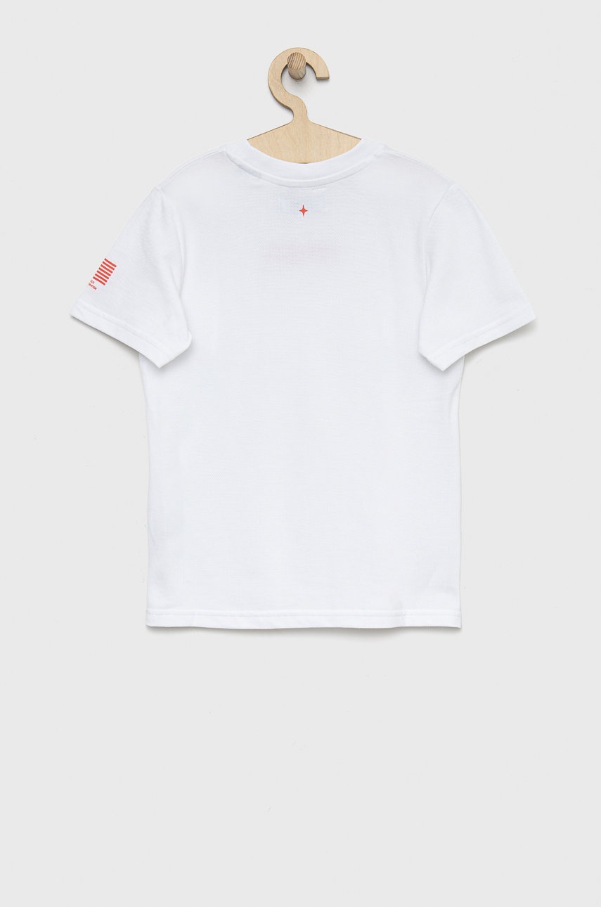 

Дитяча бавовняна футболка Jack & Jones колір білий з аплікацією