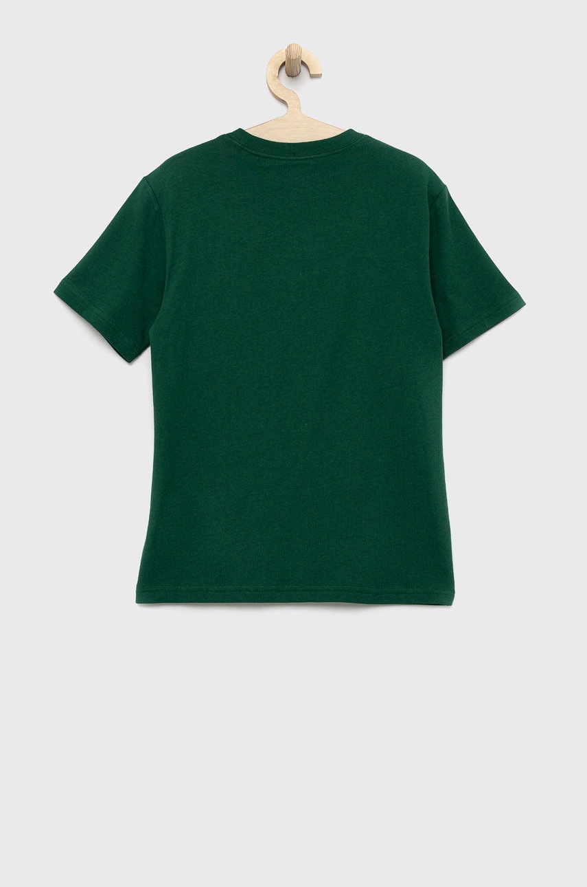 

Дитяча бавовняна футболка Polo Ralph Lauren колір зелений з принтом