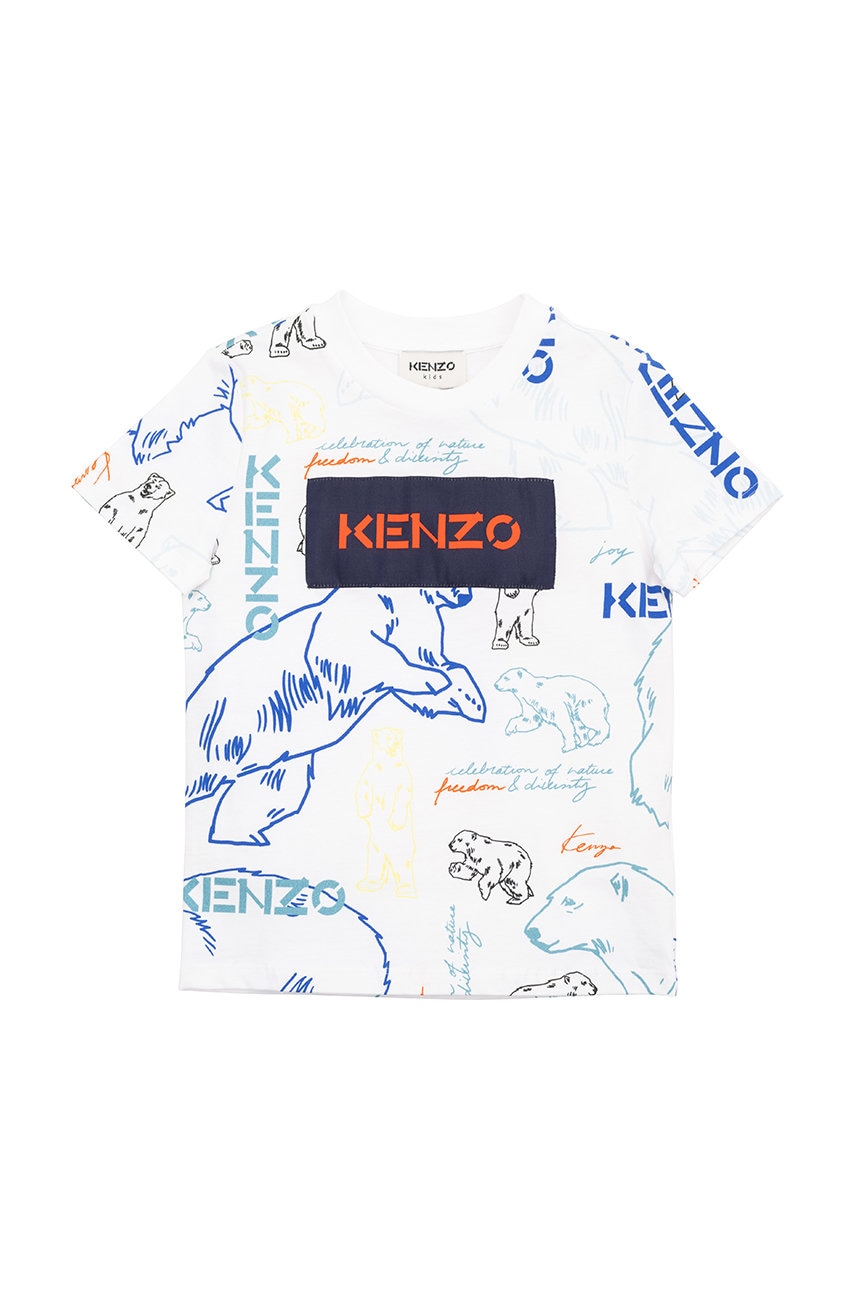 Kenzo kids tricou copii culoarea alb, modelator