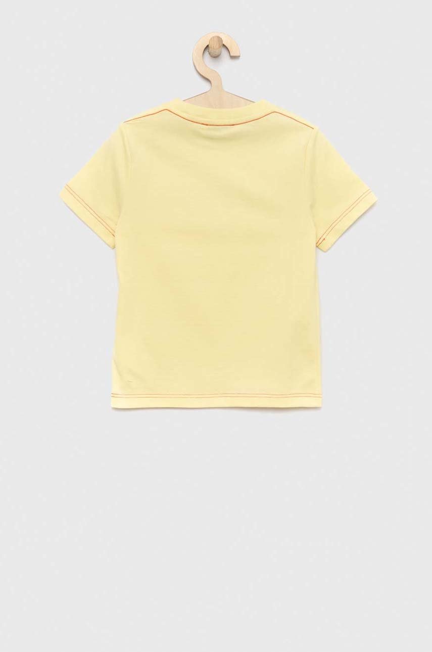 

Детская хлопковая футболка Marc Jacobs цвет жёлтый с принтом