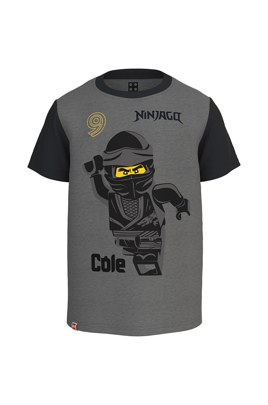 Детская хлопковая футболка Lego Wear цвет серый с принтом в Днепре Детская хлопковая футболка Lego Wear цвет серый с принтом в Днепре