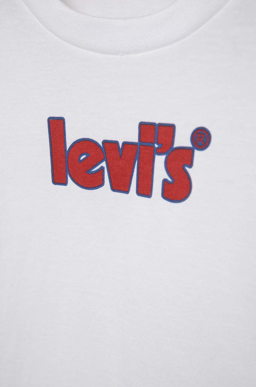 Levi's Tricou De Bumbac Pentru Copii Culoarea Alb, Cu Imprimeu