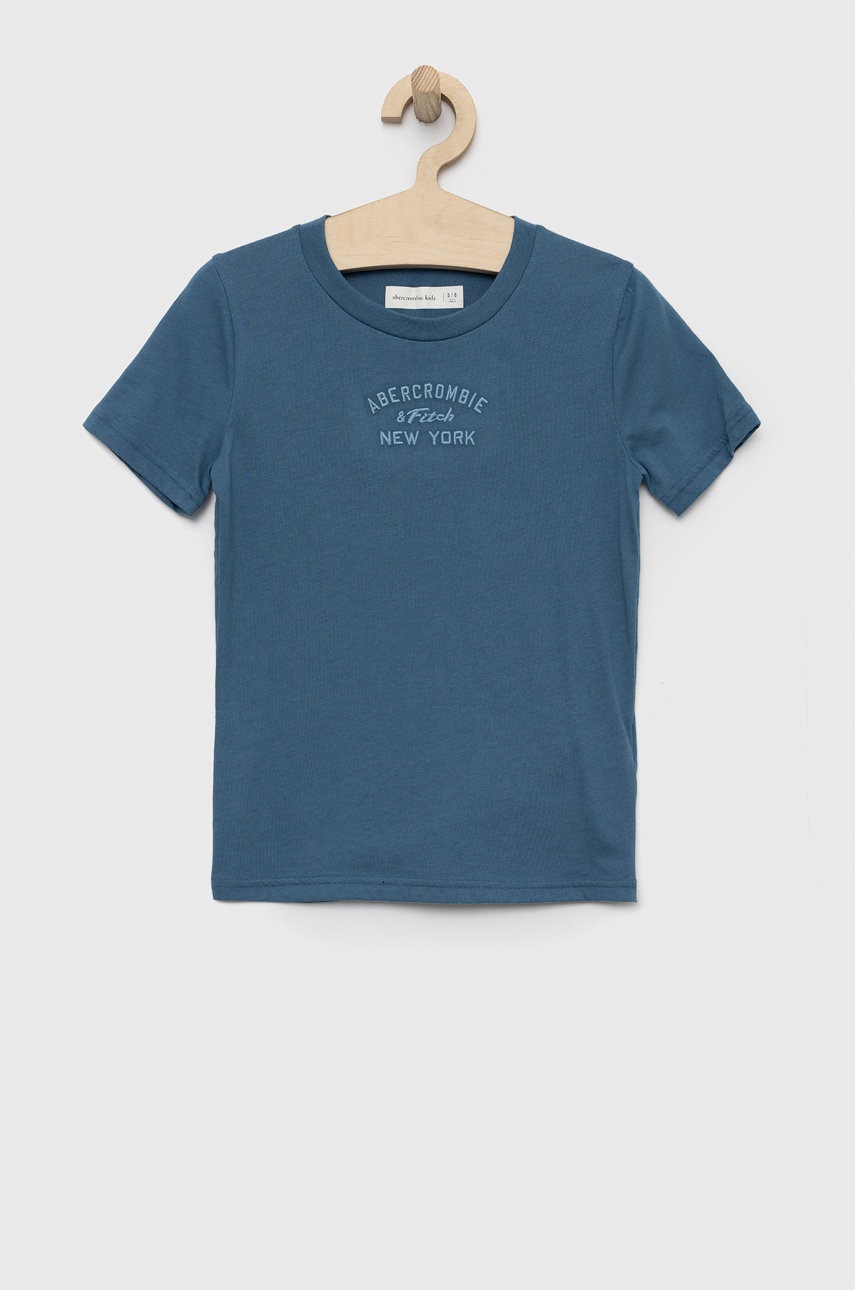 

Детска тениска Abercrombie & Fitch с апликация, Син