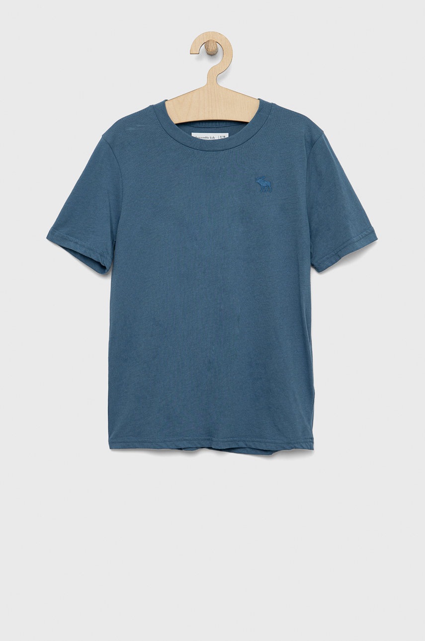 

Детска тениска Abercrombie & Fitch с изчистен дизайн, Син