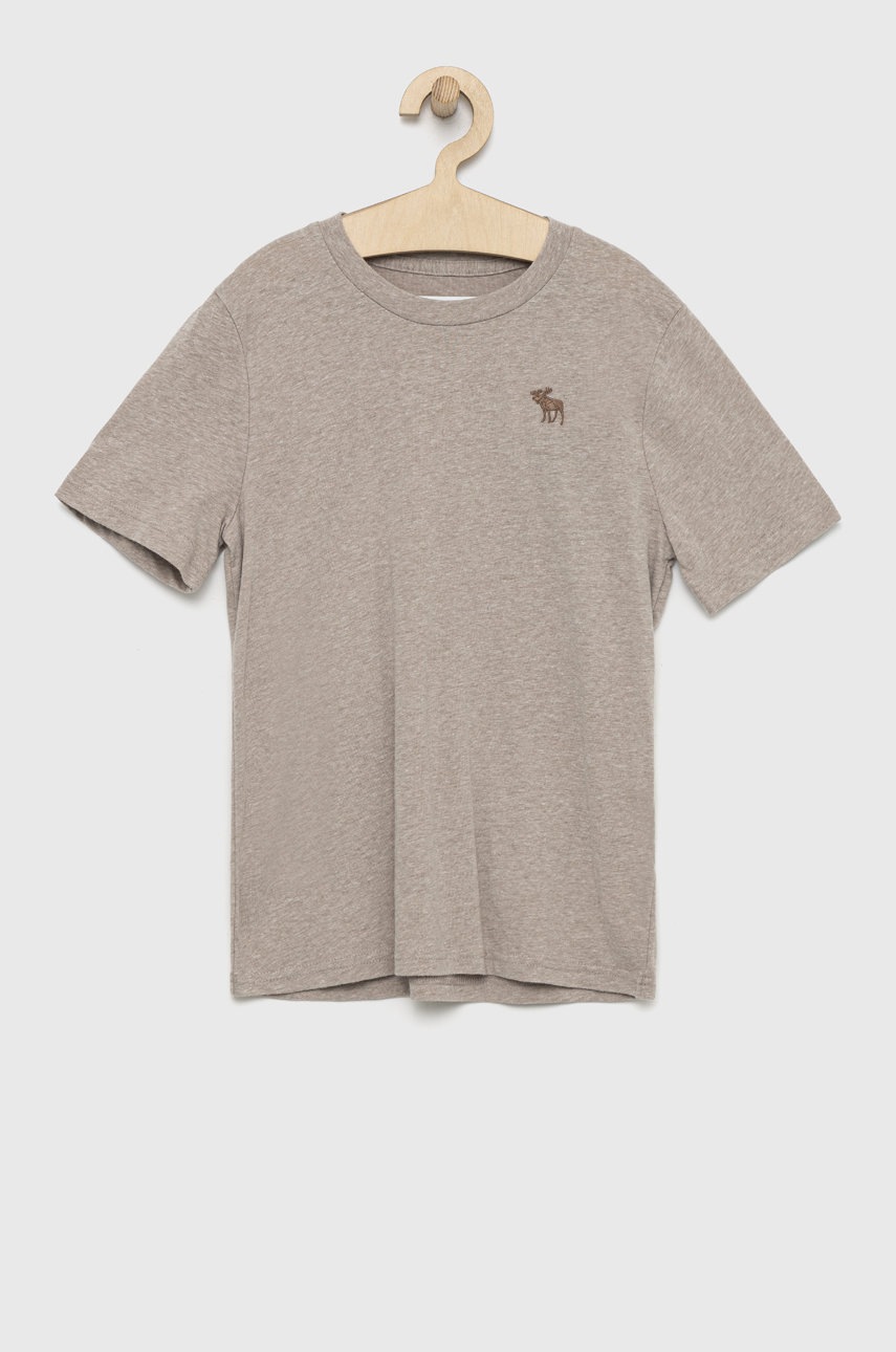 

Детска тениска Abercrombie & Fitch в бежово с изчистен дизайн, Бежов