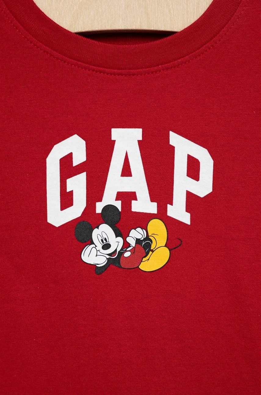 GAP Tricou De Bumbac Pentru Copii X Disney Culoarea Rosu, Cu Imprimeu