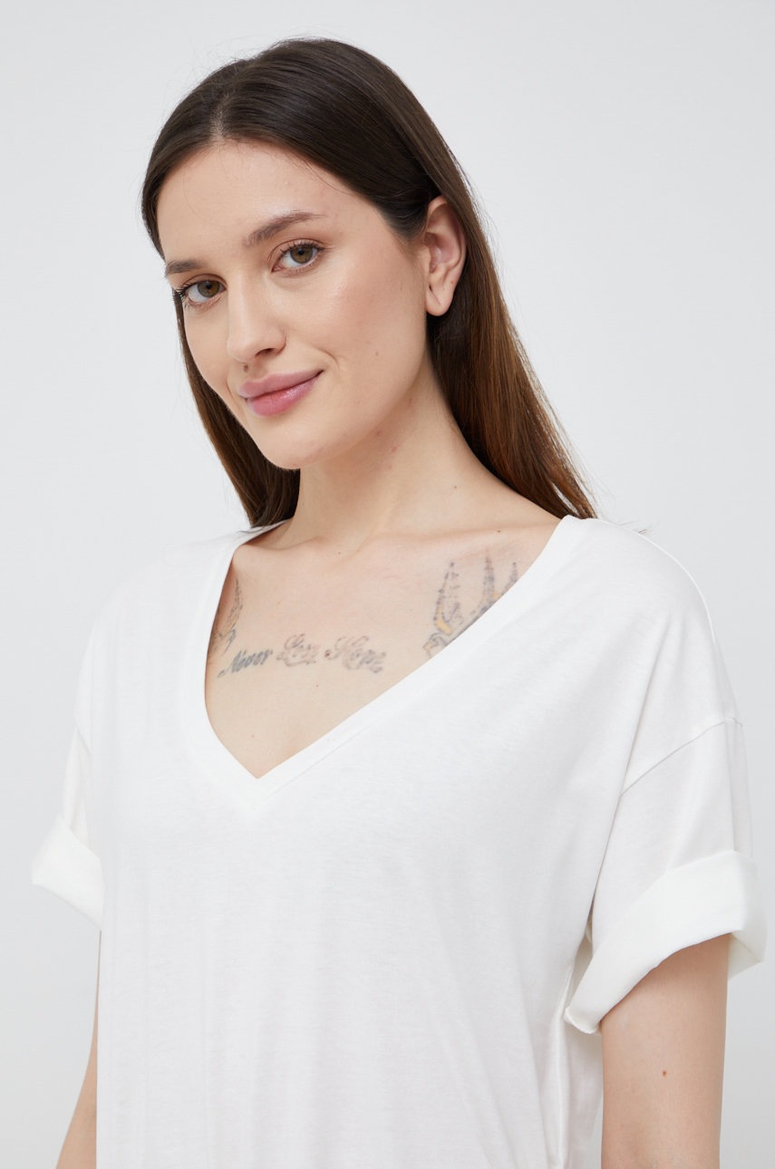 

Памучна тениска Vero Moda в бяло, Бял