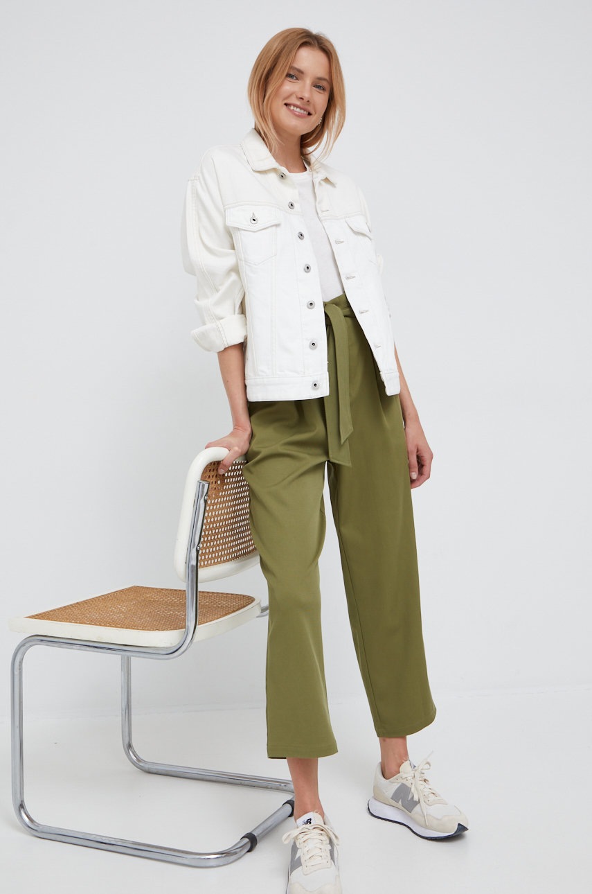 

Хлопковая футболка Vero Moda цвет бежевый