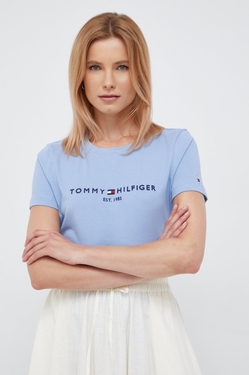 

Памучна тениска Tommy Hilfiger, Син
