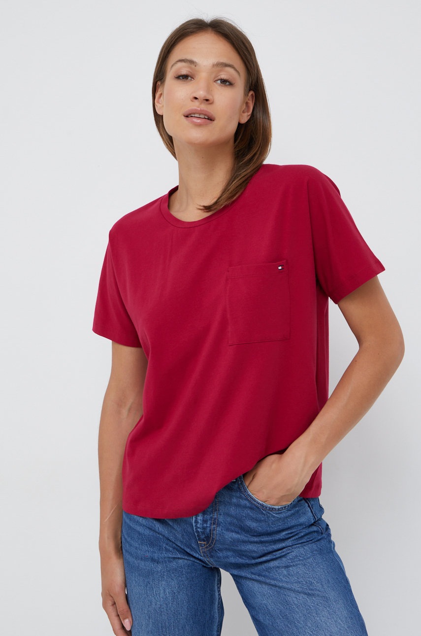 

Тениска Tommy Hilfiger в розово, Розов