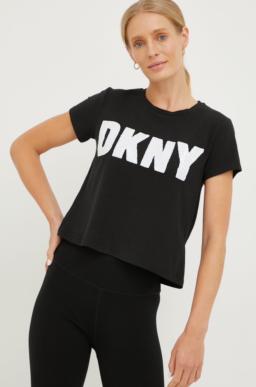

Футболка Dkny жіночий колір чорний