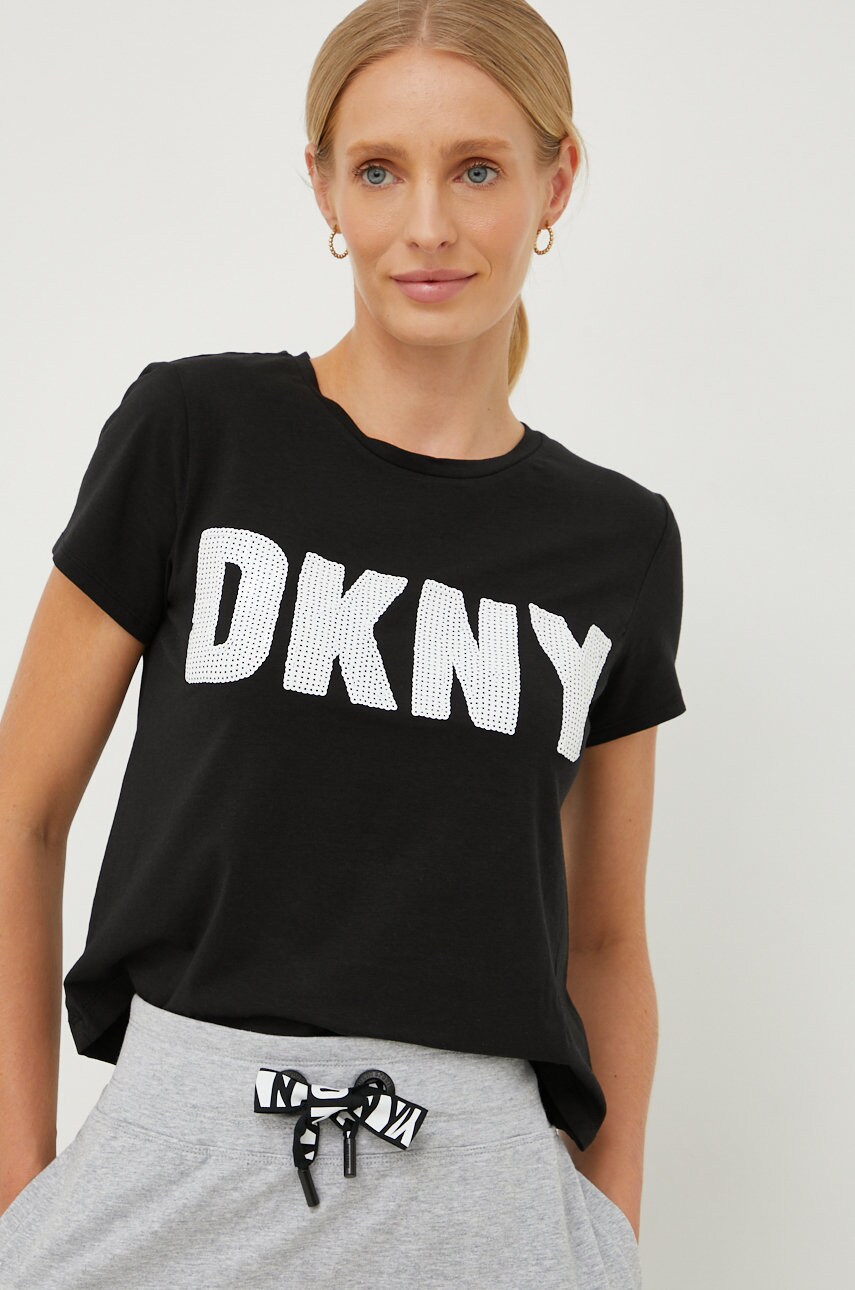 

Тениска Dkny в черно, Черен