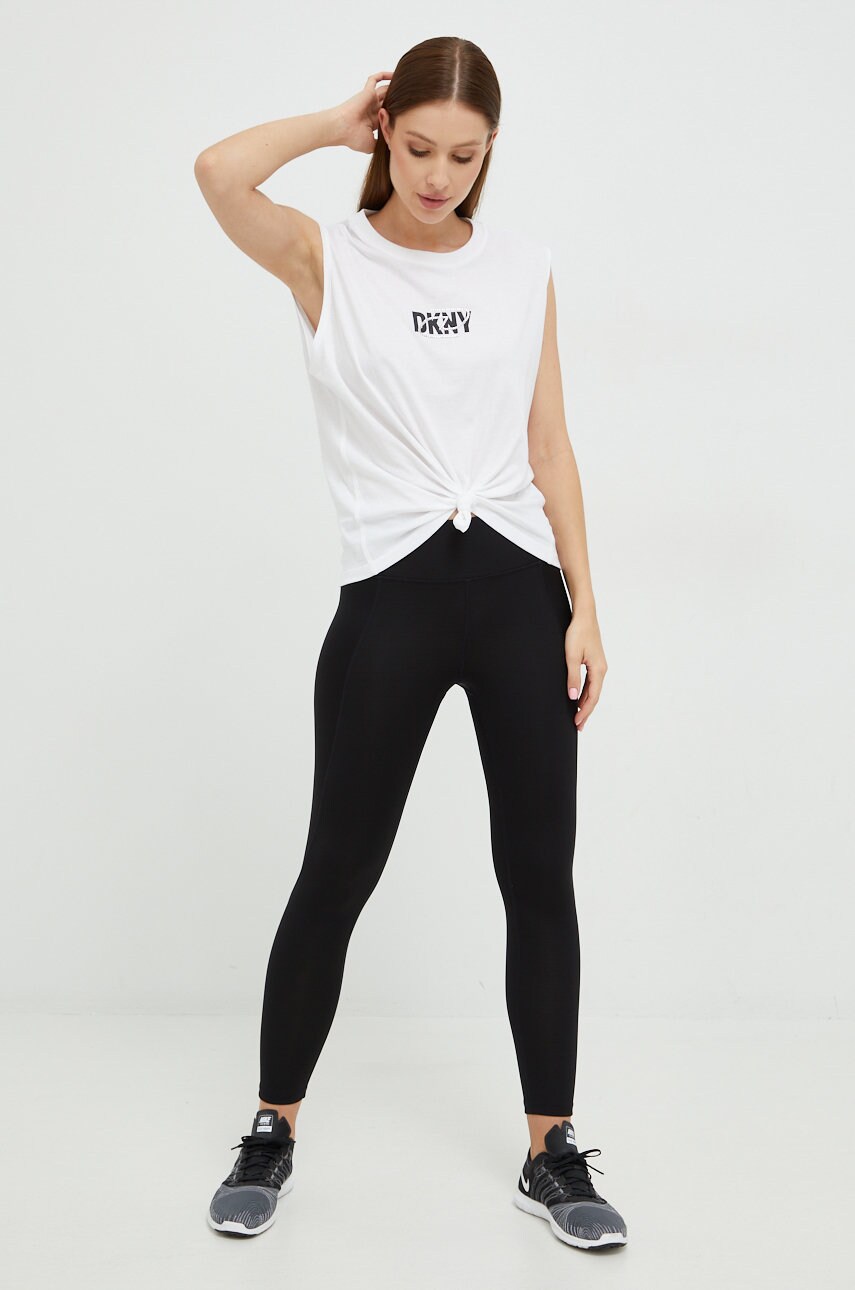 

Хлопковый топ Dkny цвет белый