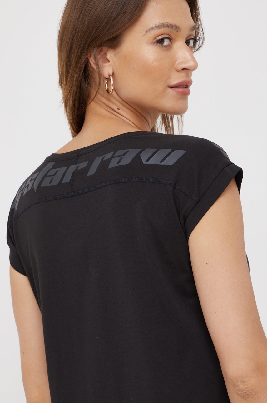 

Памучна тениска G-Star Raw в черно, Черен