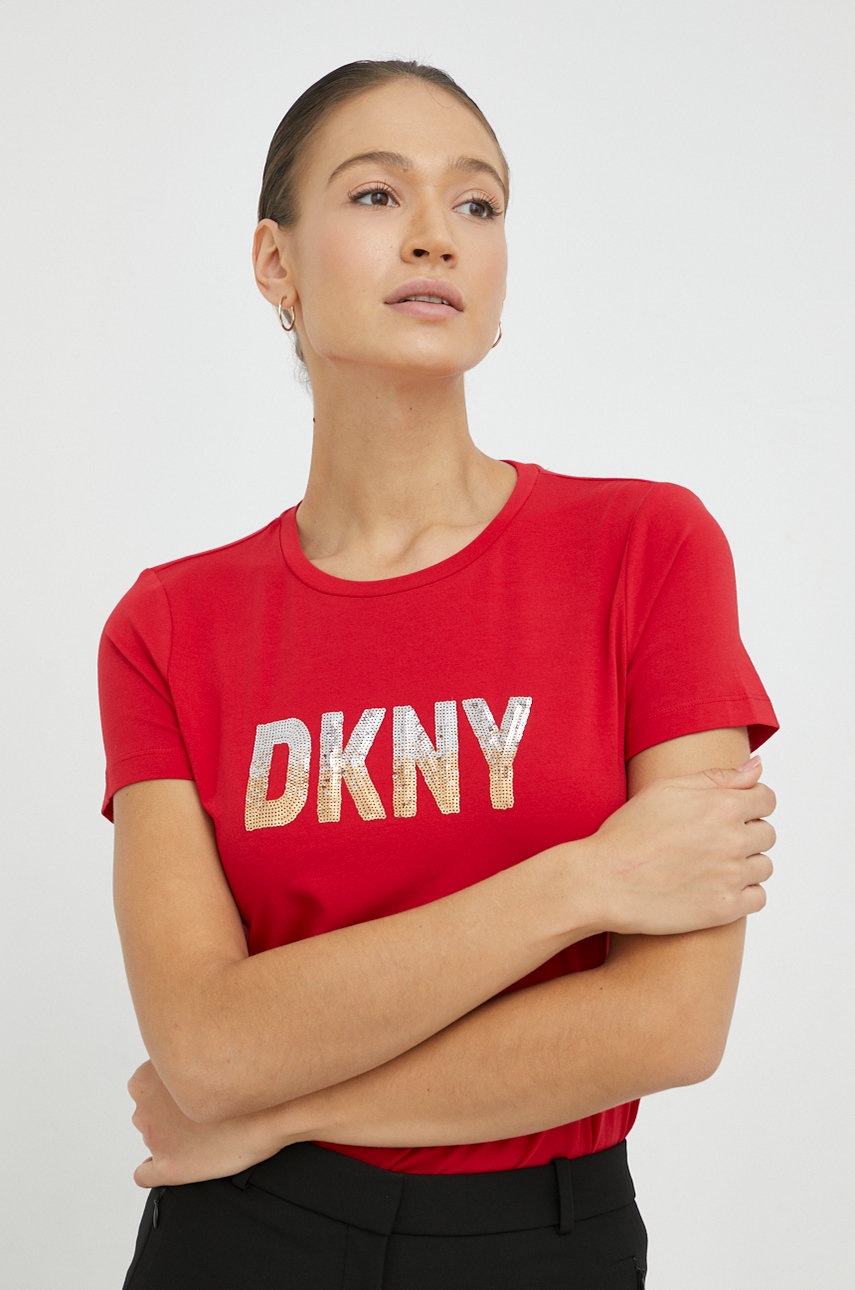 

Тениска Dkny в червено, Червен