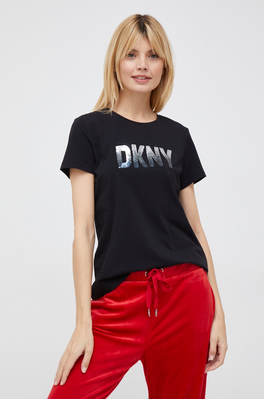 

Тениска Dkny в черно, Черен