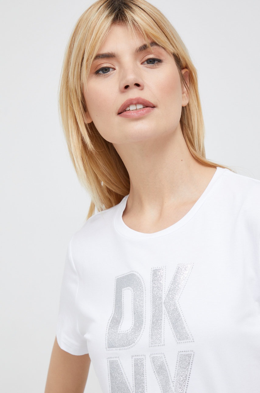 

Тениска Dkny в бяло, Бял