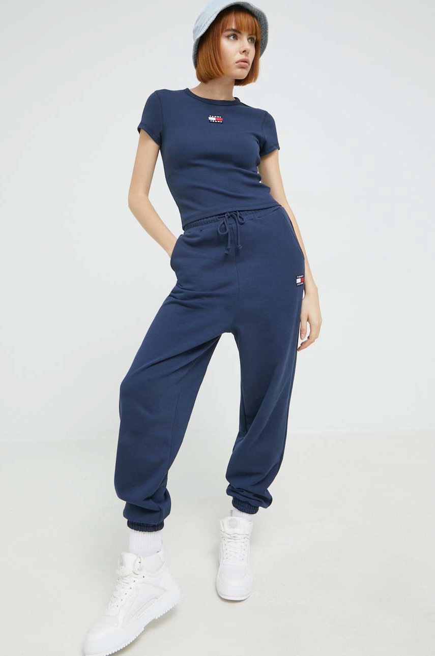 

Футболка Tommy Jeans женский цвет синий
