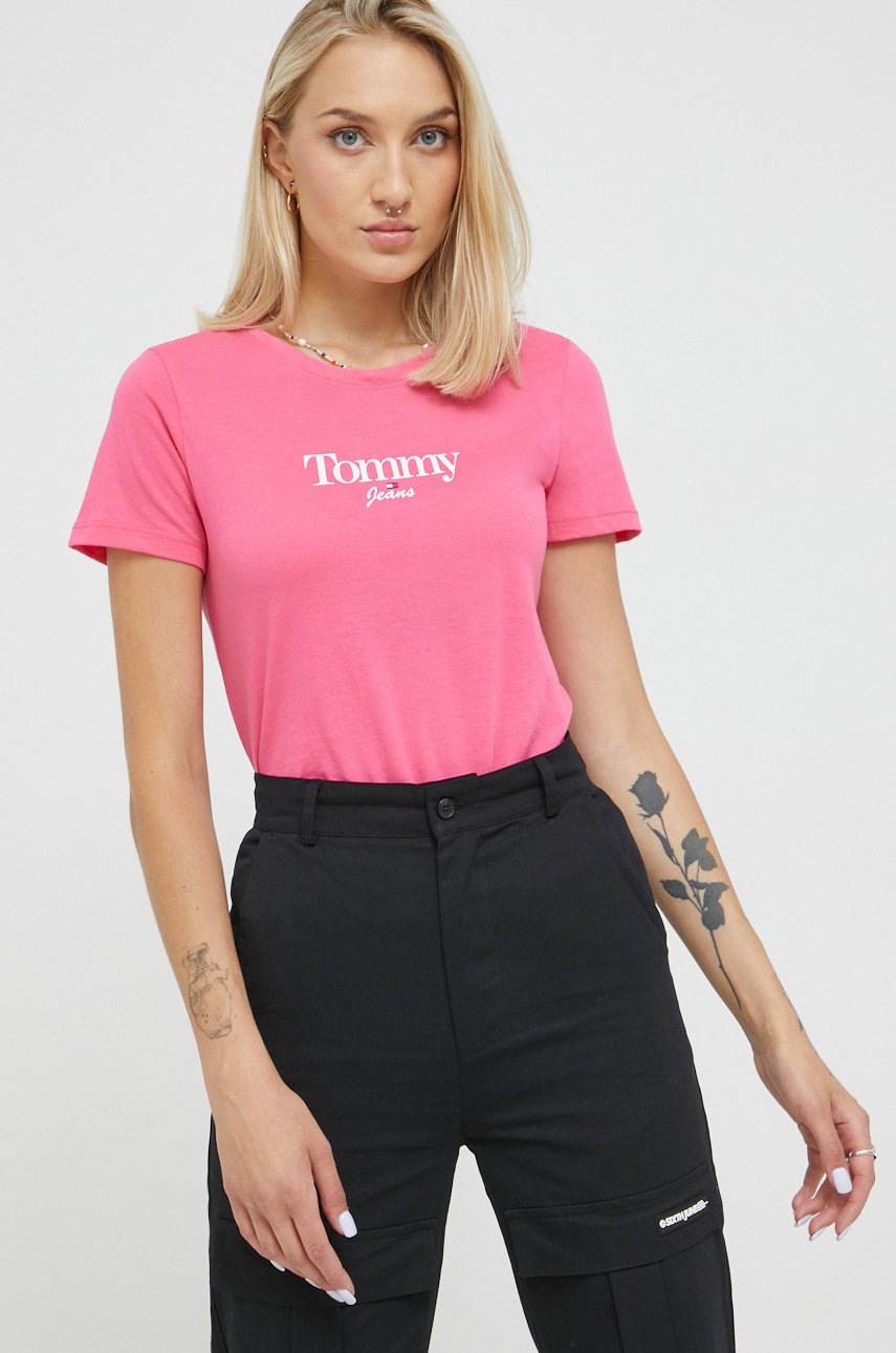 

Тениска Tommy Jeans в розово, Розов
