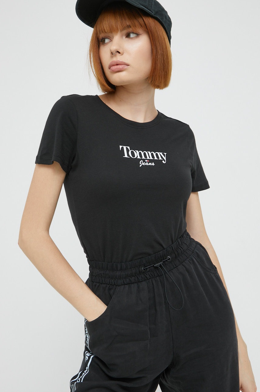 

Футболка Tommy Jeans женский цвет чёрный