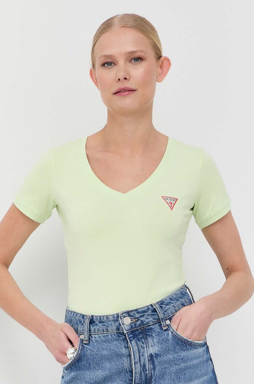 

Футболка Guess женский цвет зелёный